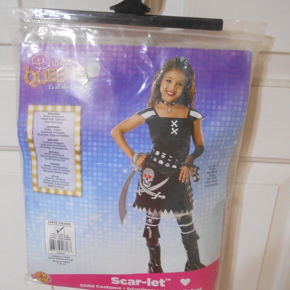 NEW FORUM GIRLS SIZE LG 12-14 DRAMA QUEENS SCAR-LET HALLOWEEN COSTUME DRESS πΈπ - Picture 9 of 9